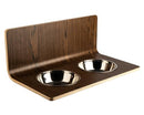 Cocomo Elevated Cat & Dog Bowl Set Wall-Mount Small-Size Dogs, Large Dogs - Wood - Brand New