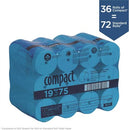 COMPACT 19375 2-PLY CORELESS BATH TISSUE TOILET PAPER - PACK OF 36 - WHITE - Brand New