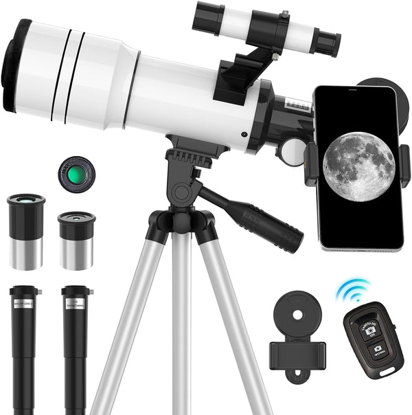 ToyerBee 70mm Aperture Astronomical Refractor Telescopes for - Scratch & Dent