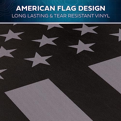 Motorbox Soft Roll-Up Truck Tonneau Cover With Black Flag Graphic - Black - Like New