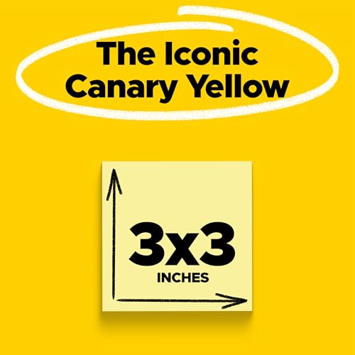 POST-IT SUPER STICKY NOTES, 5 STICKY NOTE PADS 3 X 3 IN. - YELLOW - Brand New