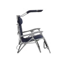 Bliss Hammocks 26" Gravity Free Beach Chair w/ Adjustable Canopy, Pillow - Navy Like New