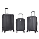 ROCKLAND MALIBU HARDSIDE SPINNER WHEEL LUGGAGE 19", 24", 28" - BLACK - Like New