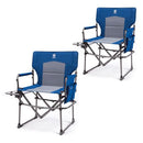 EVER ADVANCED Camping Directors' Chair with Side Table Portable Folding Chair - Like New