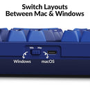 KEYCHRON Q10 WIRED CUSTOM MECHANICAL KEYBOARD KNOB 75% ALICE - NAVY BLUE - Like New
