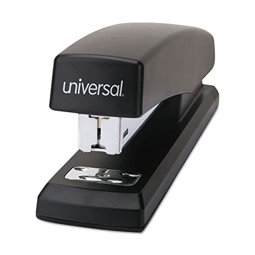 UNIVERSAL 43118 ECONOMY FULL-STRIP STAPLER 20 SHEET CAPACITY 3" THROAT BLACK - Brand New