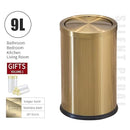 cleaning Stainless Steel Trash can with Flipping Lid (Golden monolayer) - Brand New