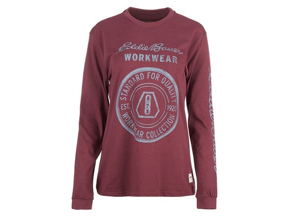 EDDIE BAUER WOMEN'S STANDARD LONG SLEEVE SHIRT - SIZE: WOMEN 2XL - PLUM CRAZY - Brand New