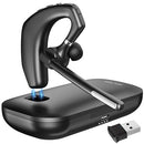 Delton Headset for Computer with Charging Case Bluetooth Headset Mic - Black - Like New
