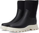 HUNTER WOMENS CITY EXPLORER SHORT NEOPRENE BOOTS - SIZE: 8 - BLACK/SHADE WHITE - Like New
