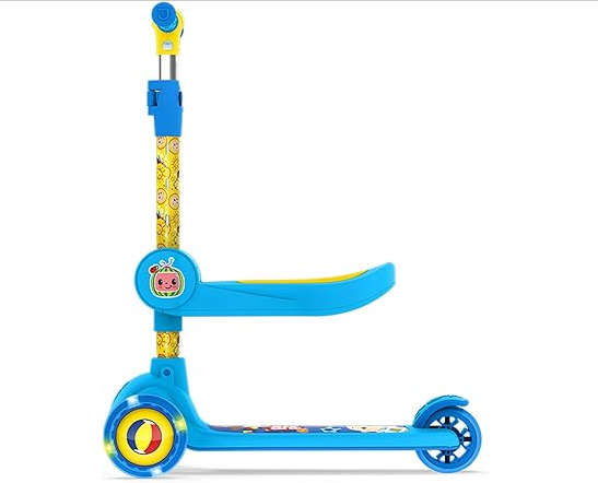 JETSON 2-IN-1 3-WHEEL KICK SCOOTER, FOLDABLE AND DETACHABLE SEAT - COCOMELON - Like New