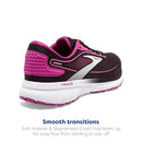 Brooks Women's Trace 2 Neutral Running Shoe Black/Festival Fuchsia/Pink Flambe - Like New