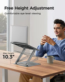 LORYERGO Adjustable Laptop Stand, Portable for 17.3inch Laptops LELR02 - Gray - Like New