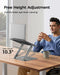 LORYERGO Adjustable Laptop Stand, Portable for 17.3inch Laptops LELR02 - Gray - Like New
