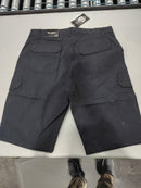 BLU ROCK MEN'S COTTON FLEX STRETCH CARGO SHORTS - SIZE: MEN 34 - BLACK - Brand New