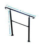Aluminium Alloy Outdoor Hand Stair Railing Transitional (Double Column, 4 Steps) - Brand New