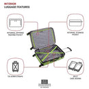 SWISSGEAR 7366 SIGNATURE HARDSIDE EXPANDABLE LUGGAGE WHEELS SA7366 - GREEN - Like New