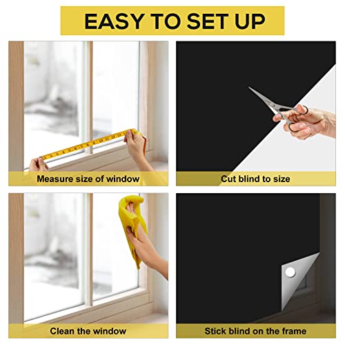 RUseeN Portable Blackout Shades (79" x 57") 100% Blackout Material - Like New