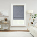 ECLIPSE DREW CORDLESS ROMAN SHADE 100% BLACKOUT 23 IN WIDE X 64 IN LONG - BLUE - Like New