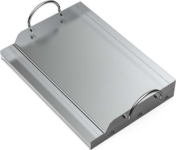 Onlyfire Universal Stainless Steel Griddle F1-BGG8201-SS - Silver - Like New