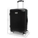 World Traveler Dejuno Monarch 20" Carry-On Spinner Luggage, TSA Lock - Black - Brand New