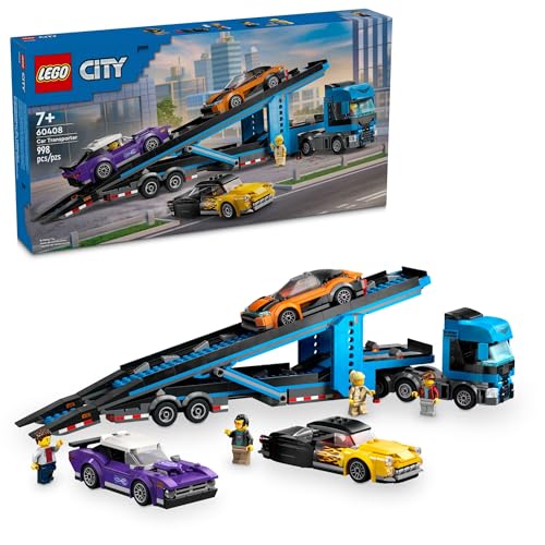LEGO City Car Transporter Truck with Sports Cars Building Toy Set - 60408 - Brand New