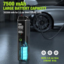 WORKPRO PORTABLE TIRE INFLATOR 7.2V/12V SMALL/MID/LARGE AIR COMPRESSOR BLACK - Like New