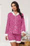 FKEEP BUTTON DOWN PAJAMAS SETS WOMEN TWO-PIECE IN FK022 ROSERED - L - Brand New