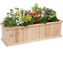 SHINE COMPANY RECTANGLE CEDAR RAISED GARDEN BED BOX PLANTER 5103N - NATURAL - Like New