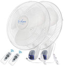 Simple Deluxe 16'' Wall Mount Fan with Remote Control 3 Speed Timer B07D7HTGZV - Brand New
