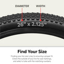 SCHWINN REPLACEMENT BIKE INNER TUBE, SCHRADER VALVE, SELF SEALING, 26" - RUBBER - Brand New