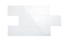 Giorbello Glass Subway Backsplash Tile, 6x12, Light Gray - Brand New