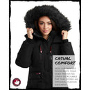 CANADA WEATHER GEAR WOMEN'S WINTER COAT LONG SIZE:  X-LARGE - BLACK - Like New