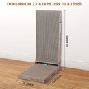 FLUFFYDREAM CAT SCRATCHER CAT TOYS BALL TRACK BUILD-IN BALL L-SHAPED - BROWN - Brand New