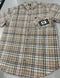 BLACK HORSE WOVEN PLAID SHIRT - SIZE :MENS M - BROWN/BLACK/WHITE/YELLOW - Brand New