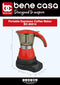 BENE CASA - ELECTRIC ESPRESSO MAKER 1-3 CUP - BC-95514 - RED - Like New