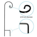 FEED GARDEN Shepherds Hook Bird Feeder Pole 6 Pack 35 Inch  - Black - Brand New