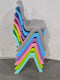 AXIDOU 6 PACK PREMIUM 11" H PLASTIC STACKABLE SCHOOL CHAIRS - MULTICOLOR - Like New