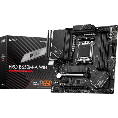 MSI PRO B650M-A WIFI PROSERIES MOTHERBOARD AM5 DDR5 MATX B650M-A-WIFI - BLACK - Like New