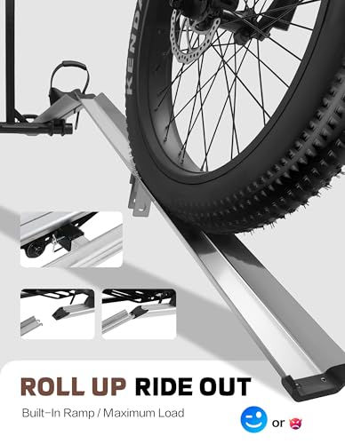 Young Electric Young Hitch Mount Bike Rack with Ramp - Silver/Black - Like New