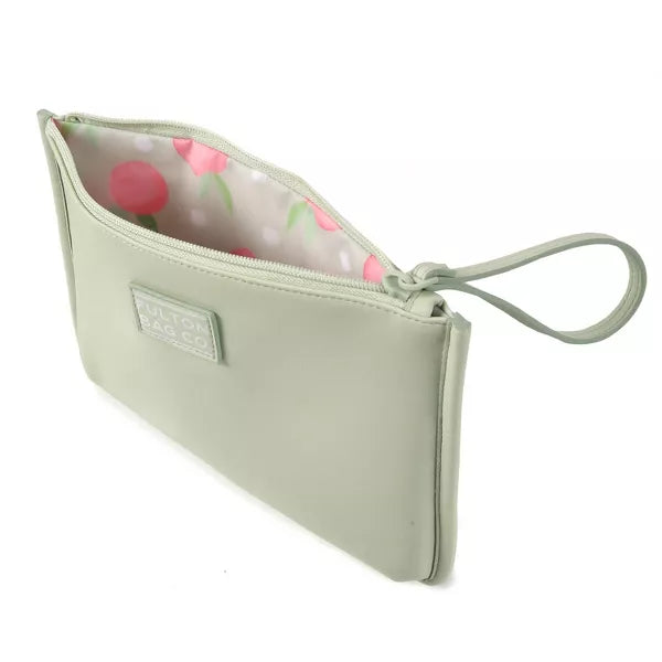 FULTON BAG CO. LEATHERETTE SNACK POUCH SACK 2PK - PEACHES - MINT/PINK - Brand New