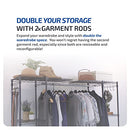 MONSTERRAX EXPANDABLE CLOTHING RACK, 14X80X72 - BLACK - Like New