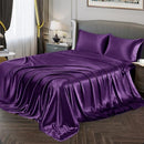 VONTY SATIN SHEETS QUEEN BED SHEETS 1 DEEP POCKET FITTED 1 FLAT 2 PILLOW CASES - Brand New