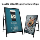 GOLEMAS A FRAME SIDEWALKSIGN 24X36 HEAVY DUTY METAL SANDWICH BOARD - BLACK - Like New