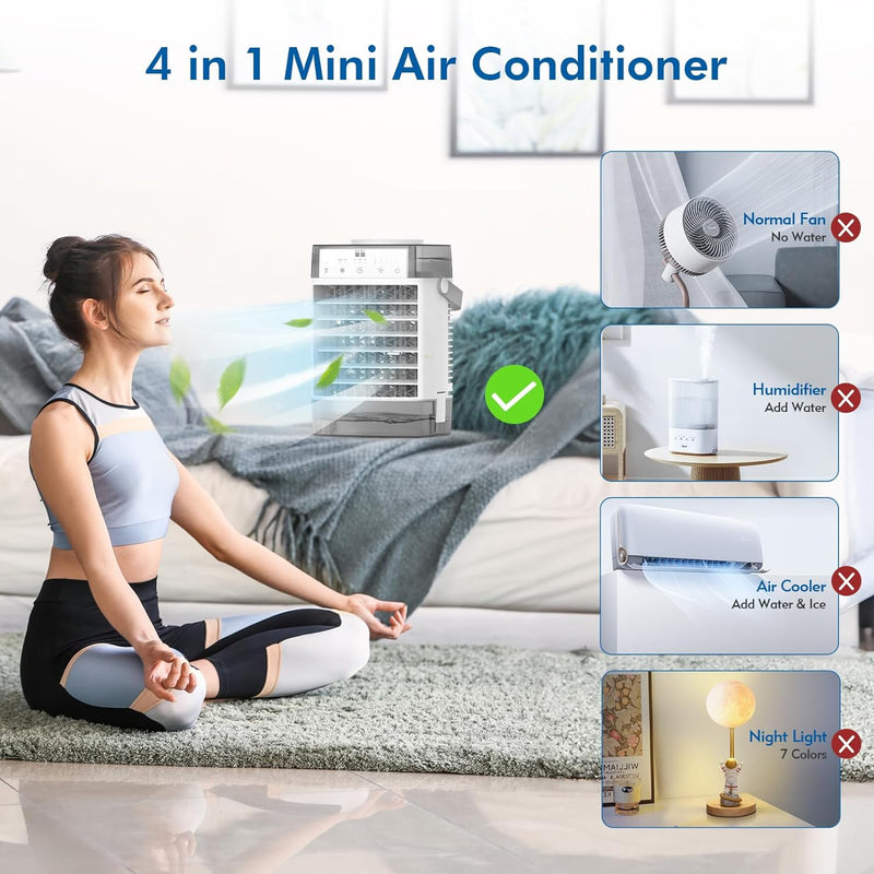 GGNRQQ Portable Air Conditioners, Air Cooler Evaporative Mini - Scratch & Dent
