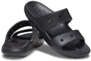 CROCS UNISEX CLASSIC TWO-STRAP SLIDE SANDALS - SIZE: MEN 7 WOMEN 9 - BLACK - Like New