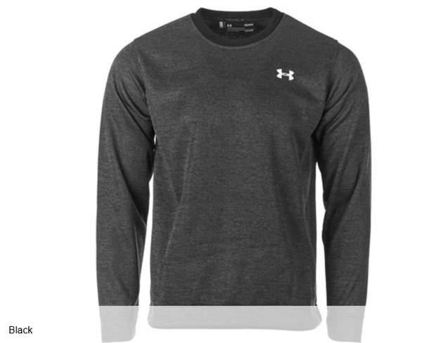 UNDER ARMOUR MEN'S SWEATERFLEECE CREW XL - BLACK - Like New