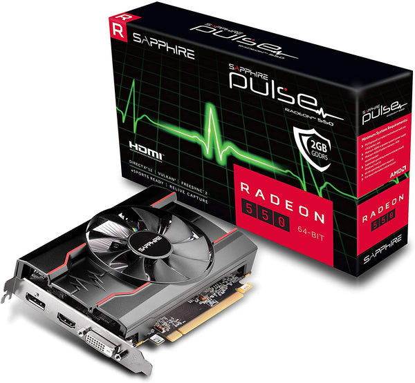 SAPPHIRE PULSE RADEON RX 550 2GB GDDR5 GRAPHICS CARD 11268-21-20G New