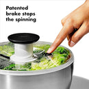 OXO Good Grips Stainless Steel Salad Spinner 6.34 Qt. 1071497 - Stainless Steel Like New