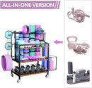 Easycom Home Gym Storage 4 Tier Large Capacity Rack for Dumbbells - BROWN - Like New